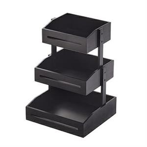 ALZATA BUFFET 2 PIANI BAMBOO CM.33X30 H.41 S0138.Z NERO LEONE