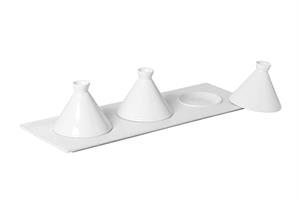 VASSOIO RETT. 3 POSTI CM.45X16 H.1,5 F1017 (SENZA 3 CLOCHE)TABLE TOP