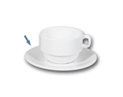 PIATTO X TAZZA COLAZIONE CM.14 ROMA BIANCO 03080#001 PORC. SATURNIA