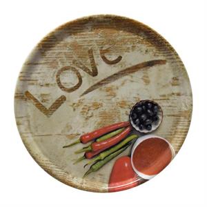 PIATTO PIZZA CM.33 FLOUR LOVE 04018#Z33 PORCELLANA SATURNIA