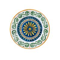 PIATTO PIANO CM.26 ISCHIA DEC.CAPRI 14001#Z76 PORCELLANA SATURNIA