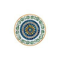 PIATTO FRUTTA CM.21 ISCHIA DEC.CAPRI 14004#Z76 PORCELLANA SATURNIA