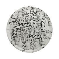 PIATTO PIZZA CM.33 WHITE & BLACK 04018#Z69 PORCELLANA SATURNIA