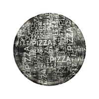 PIATTO PIZZA CM.33 BLACK & WHITE 04018#Z70 PORCELLANA SATURNIA