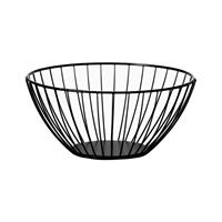 CESTINO TONDO BOMBATO CM.17,5 H.8 NERO WFBK-07R BASKY