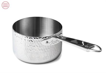 CASSERUOLA ALTA 1 MANICO CM.16 ALUM105M16 ALUINOX MARTELLATO 3PLY