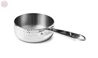 CASSERUOLA BASSA 1 MANICO ALUM107M ALUINOX MARTELLATO 3PLY |DA CM.20