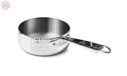 CASSERUOLA BASSA 1 MANICO CM.20 ALUM107M20 ALUINOX MARTELLATO 3PLY