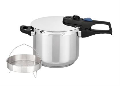 PENTOLA PRESSIONE PRAKTICA LT.6 DIAM.22 010559 CON CESTELLO VAPORE