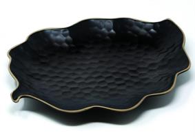 KYPSELI PIATTO FOGLIA NERO  34,5X13  LKYP025NE373345