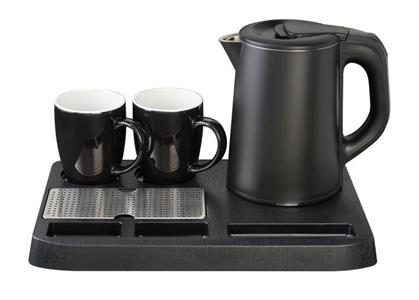 SET BOLLITORE LT.0,8 VASSOIO + 2 TAZZE NERO WK9102 EVA KAUFGUT