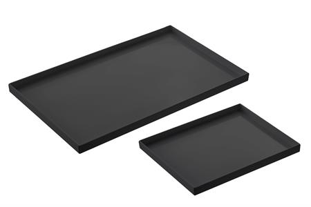 VASSOIO VENEZIA NERO GASTRONORM H.3 BORDO BASSO LEONE DECORAZIONI