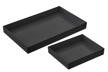 VASSOIO VENEZIA NERO GASTRONORM H.6 BORDO ALTO LEONE DECORAZIONI