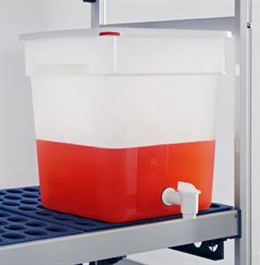 BARATTOLO CON RUBINETTO E COPERCHIO LT.18 01368 ARAVEN PP BPA FREE