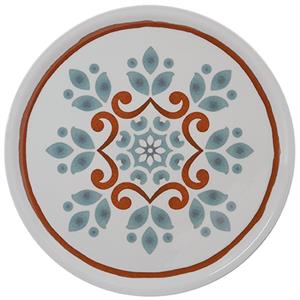 PIATTO PIZZA CM.33 NAPOLI CALLIOPE ROSSO/VERDE Z126 PORC.SATURNIA