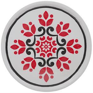 PIATTO PIZZA CM.33 NAPOLI CALLIOPE NERO/ROSSO Z125 PORC.SATURNIA