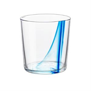 BICCHIERE BODEGA STRIA BLU ACQUA CL.35,5 BORMIOLI