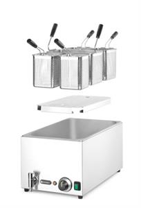 CUOCIPASTA DA BANCO ELETTRICO 240496 CM.60X33X28 CON 5 CESTELLI