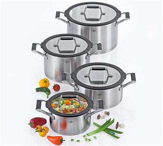 BATTERIA PENTOLE C.COPERCHI COMO PZ.4 5115448 KUCHENPROFI