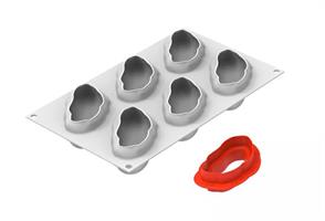 STAMPO SILICONE N.6 PISTACCHIO CM.9,9X5,6 H.4 + CUTTER
