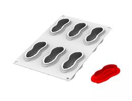 STAMPO SILICONE N.6 ARACHIDE CM.10,7X4,3 H.4 + CUTTER