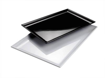 VASSOIO RETTANGOLARE BIANCO CM.30X20 H.1,8 T8019 MELAMINA
