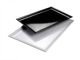 VASSOIO RETTANGOLARE BIANCO CM.30X20 H.1,8 T8019 MELAMINA