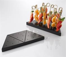 SUPPORTO PER SPIEDINI TRAPEZOIDALE S0077.Z PZ.3 NERO