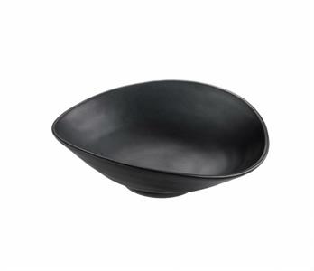 COPPETTA OVALE NERA CM.18X15X5,5H.  MELAMINA T8201