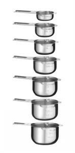 MISURINI SET 7 PEZZI 30-60-80-120-160-180-240 ML 596487 INOX