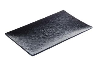 PIATTO RETTANGOLARE NERO MAYA 40,5x26x3,8 T8254 MELAMINA