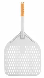 PALA PIZZA QUADRA FORATA CM.35X71 MANICO CORTO 618066