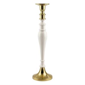 PORTACANDELA ALLUMINIO ORO/AVORIO DIAM.13 H.47.5 MH1320-AV