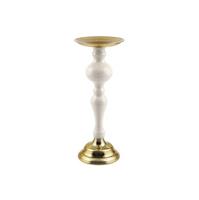 PORTACANDELA ALLUMINIO ORO/AVORIO DIAM.10,5 H.26.5 MH5800-AV