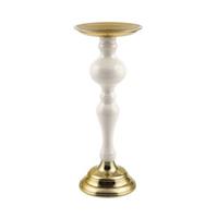 PORTACANDELA ALLUMINIO ORO/AVORIO DIAM.11,5 H.37 MH5801-AV