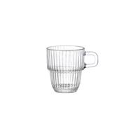 TAZZA CAFFE' BARSHINE CL.9 S.PIATTO VETRO TRASPARENTE IMPILABILE