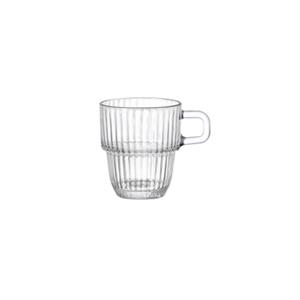 TAZZA CAFFE' BARSHINE CL.9 S.PIATTO VETRO TRASPARENTE IMPILABILE