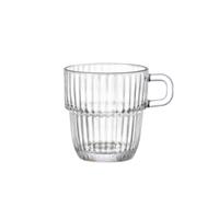 TAZZA THE' BARSHINE CL.25 S.PIATTO VETRO TRASPARENTE IMPILABILE