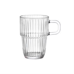 TAZZA MUG BARSHINE CL.31,5 S.PIATTO VETRO TRASPARENTE IMPILABILE