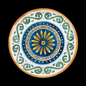 PIATTO PIZZA CM.33 NAPOLI DEC.CAPRI 04018#Z76 PORC. SATURNIA
