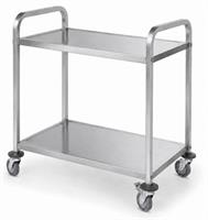 CARRELLO PORTAVIVANDE LEGGERO 2 PIANI INOX 809648 PIANO CM.69,5X39,8