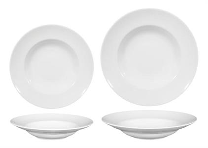 PIATTO PASTA NAPOLI PORCELLANA BIANCA SATURNIA | CM.26,5 - CM.30