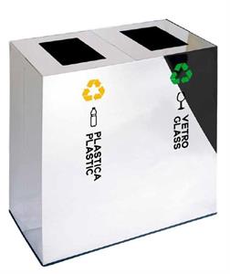 PATTUMIERA DIFFERENZIATA 2 POSTI 584/AC2 30X60 H.67