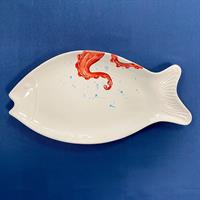 PIATTO PESCE DECORO TENTACOLO CM.45