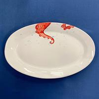 PIATTO OVALE DECORO TENTACOLO CM.48