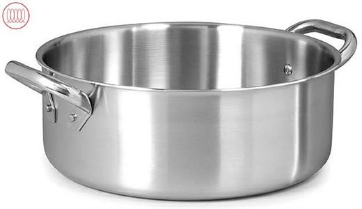 CASSERUOLA BASSA 2 MANICI CM.20 ALIX106ALIN20 ALUINOX