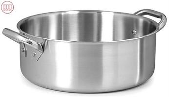 CASSERUOLA BASSA 2 MANICI CM.20 ALIX106ALIN20 ALUINOX