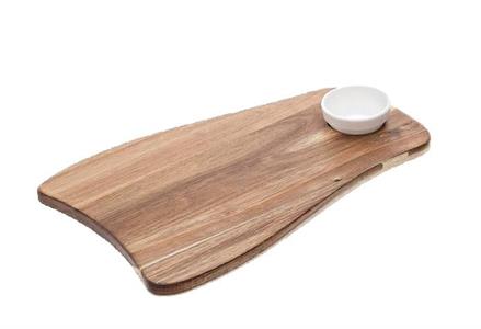TAGLIERE ACACIA CON COPPETTA CM.39,4X25X1,5 S5032