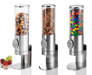 DISPENSER CEREALI INOX E ACRILICO CS11 12X17X44 H. - - Magazzini Rossi