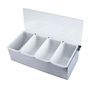 PORTACONDIMENTI INOX 4 SCOMPARTI CM.14X30X9 T5059 LEONE